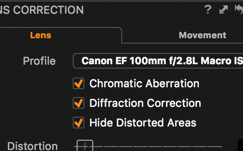 Lens Correction tool, shop