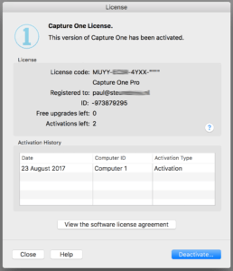 License Code Capture One Activating Capture One Pro • Image Alchemist