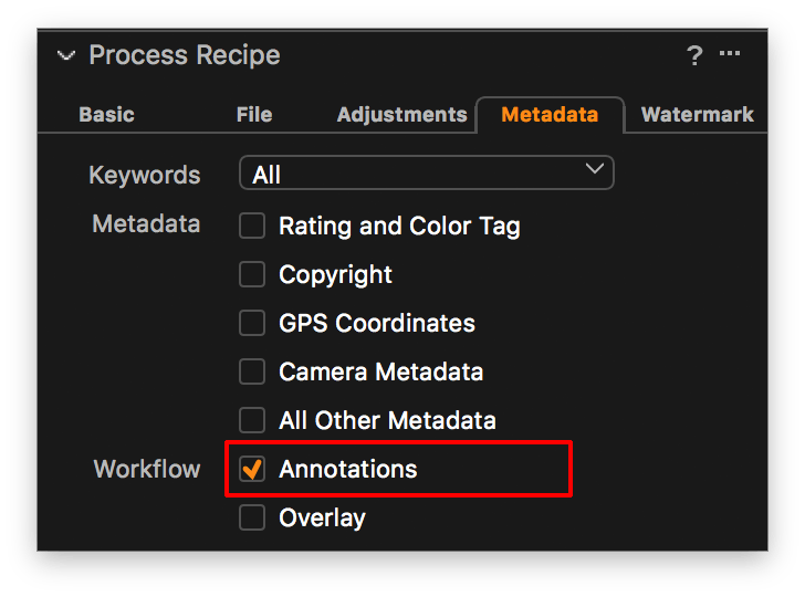 capture one pro 11 review, process recipe, annotation